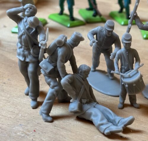 Union soldier hit in firing line photo review