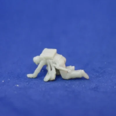 Infantry in kepi crawling w