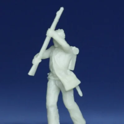 Soldier pressing rifle v2 in kepi