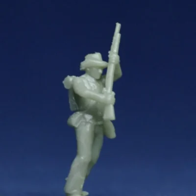 Soldier pressing rifle v2 in hat