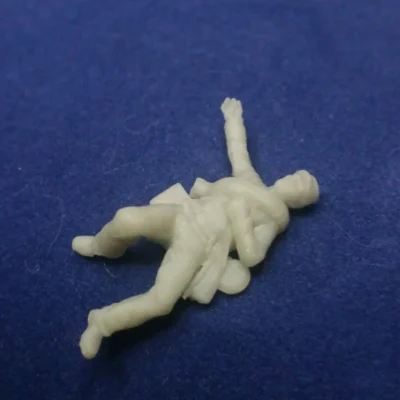 Confederate casualty with blanket roll, short jacket