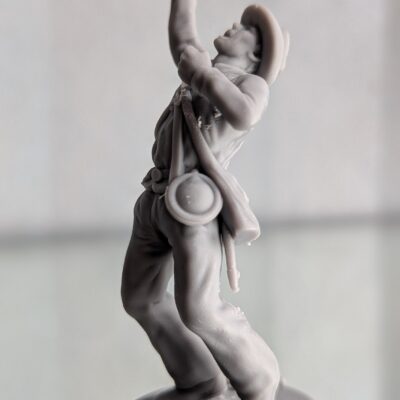 Confederate soldier struck by bullet