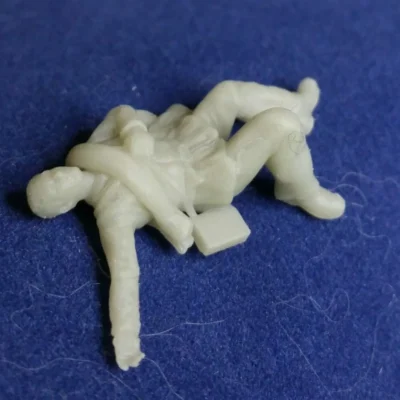 Union casualty with blanket roll bare head