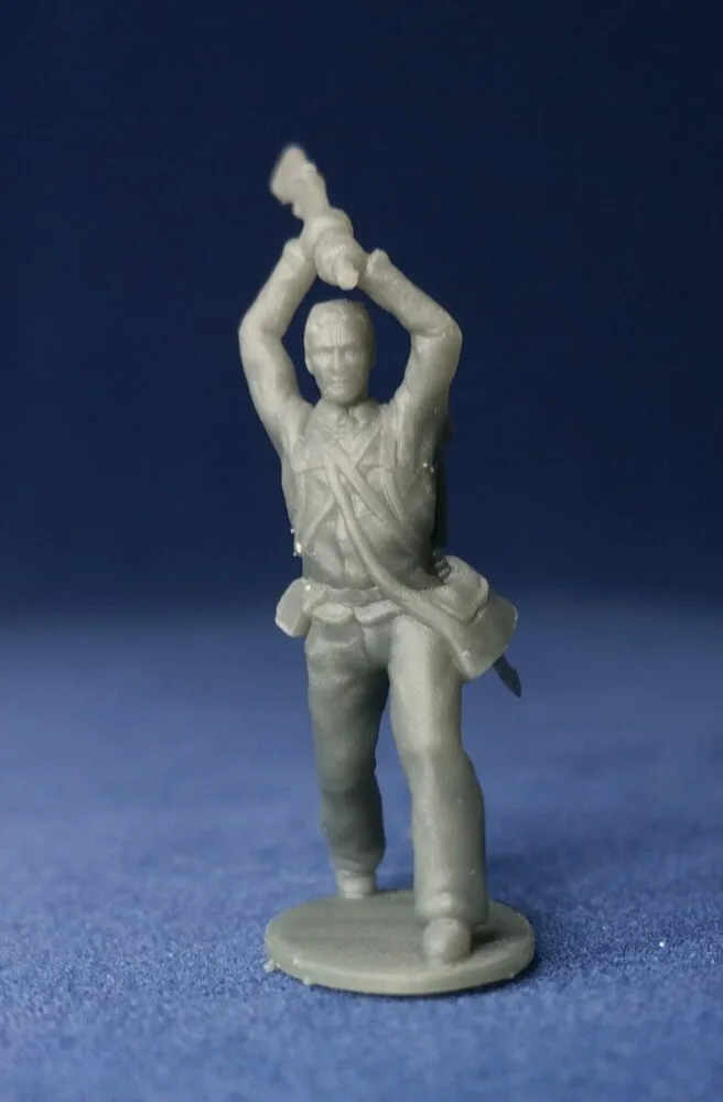 Confederate bare head swings musket - Image 2