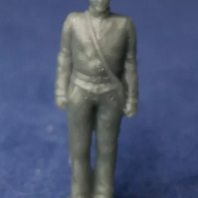 Union canoneer in kepi standing still