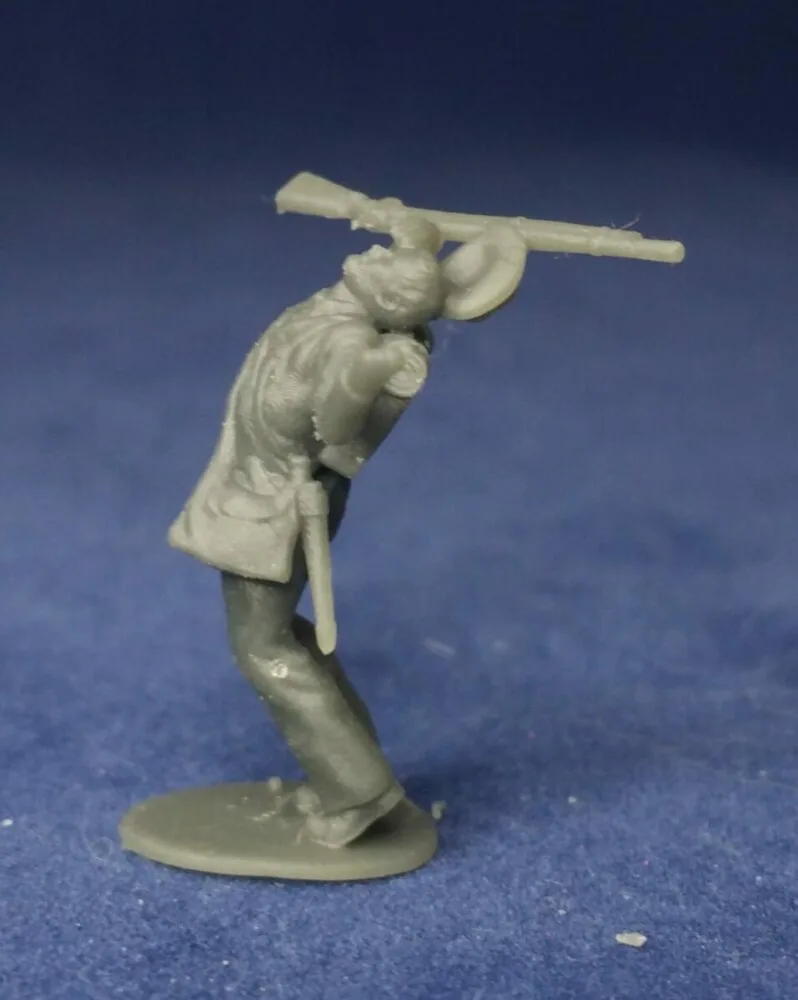 Soldier hit by bullet hat