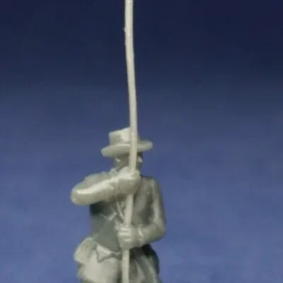 Confederate colorbearer standing still