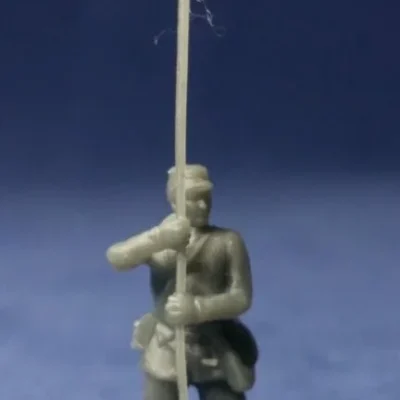 Union colorbearer standing still w