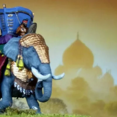 Indian War Elephant with Tower and accessories