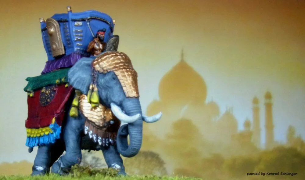 Indian War Elephant with Tower and accessories