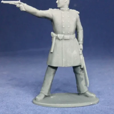 U.S. Marine Officer firing revolver