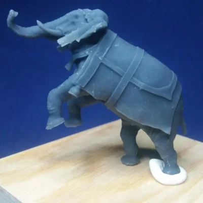 Indian War Elephant version 2 rearing