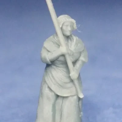 French citizen with hayfork advancing