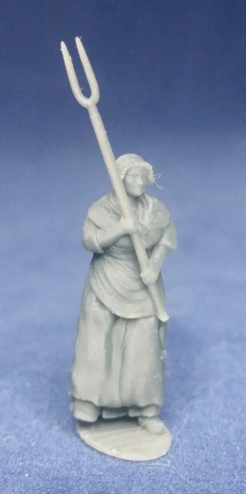 French citizen with hayfork advancing