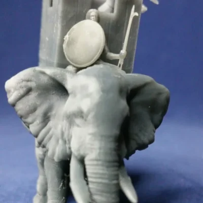 Carthaginian War Elephant advancing with Alternative Tower and accessories