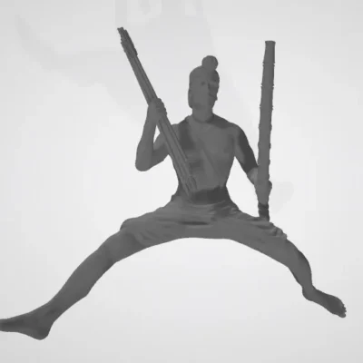 Indian archer riding elephant