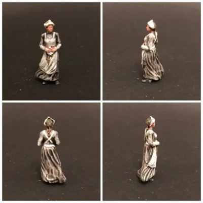 Nurse with canteen standing still