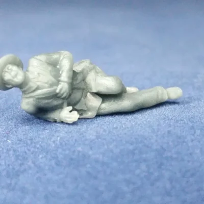 Wounded Confederate private in agony