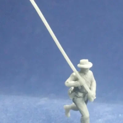 Charging Confederate color bearer (with flag pole only)