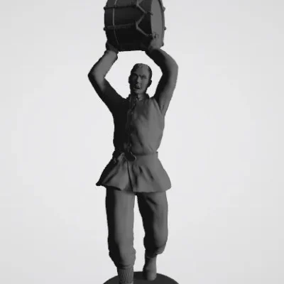 Union soldier fighting with drum