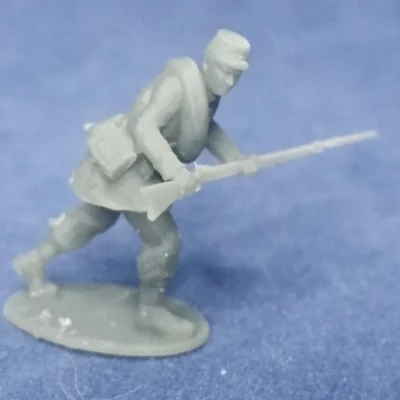 Union soldier in kepi moving