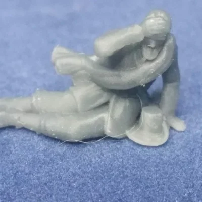 Wounded iron brigade soldier on ground