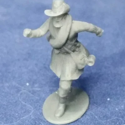 Confederate infantry man fleeing