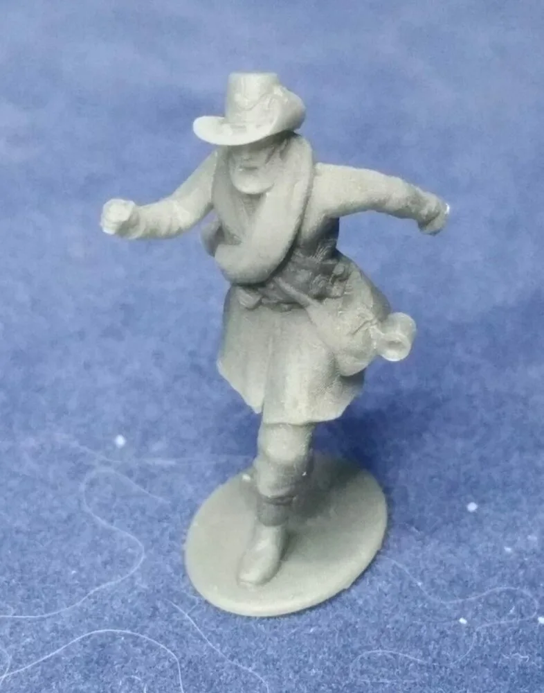 Confederate infantry man fleeing