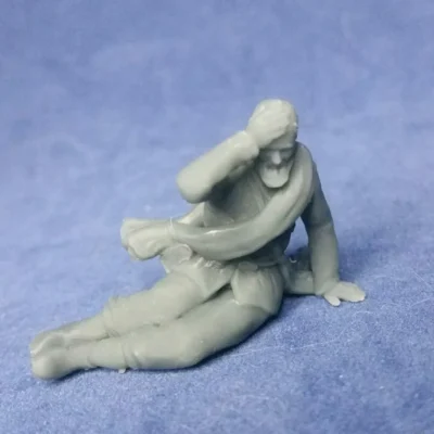 Wounded Union private on battlefield