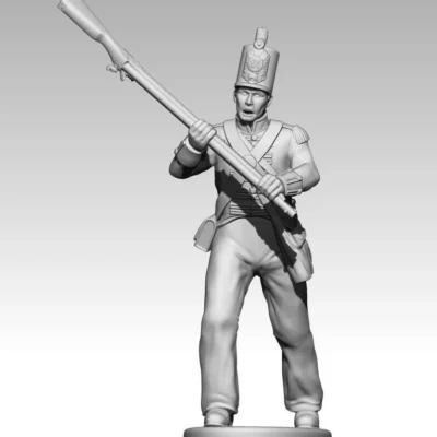 British infantryman attacks with musket (v 2)