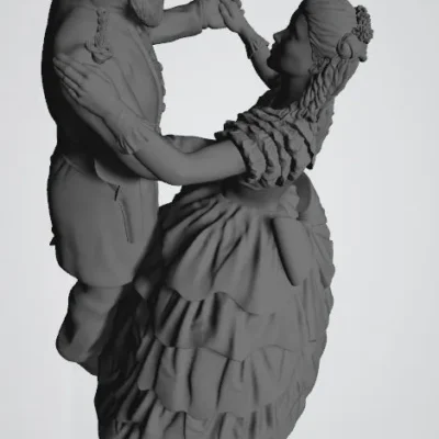 U.S. Marine dance pair