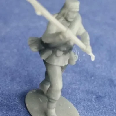 Private in havelock attacking with musket