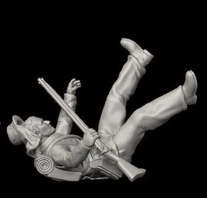 Soldier in havelock falling