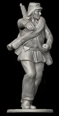 Confederate marching  blanket roll and kepi with havelock