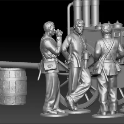 Coffee wagon with crew