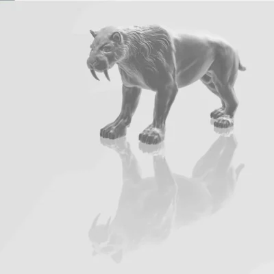 Smilodon populator staring