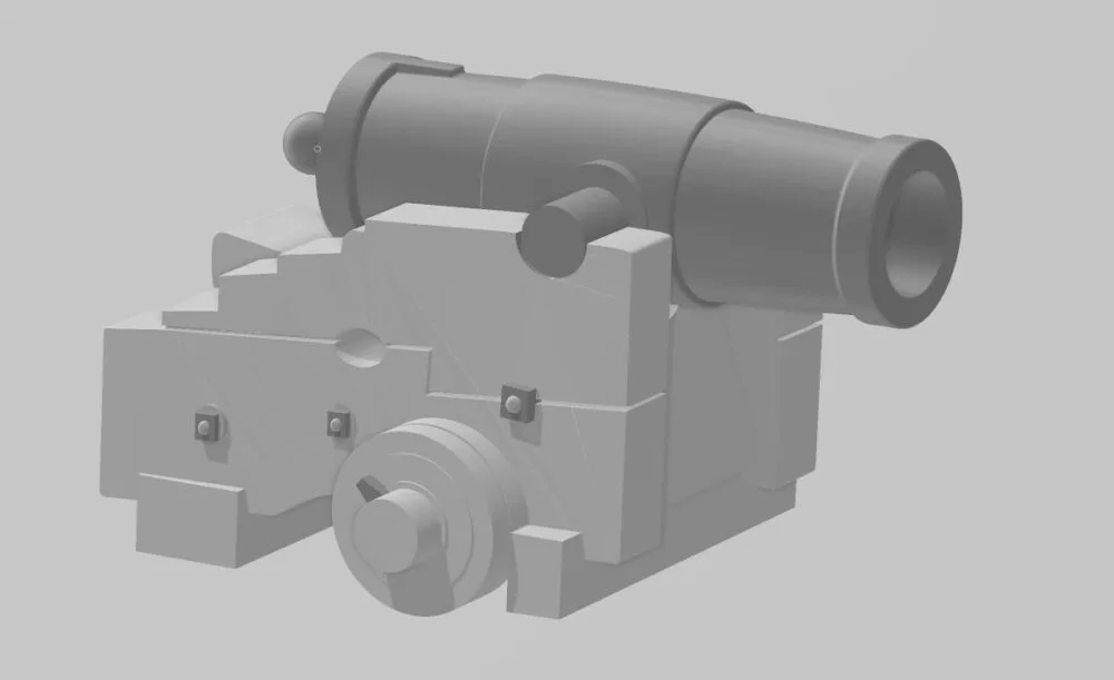 8-inch Seige Howitzer, Model of 1841 on truck carriage