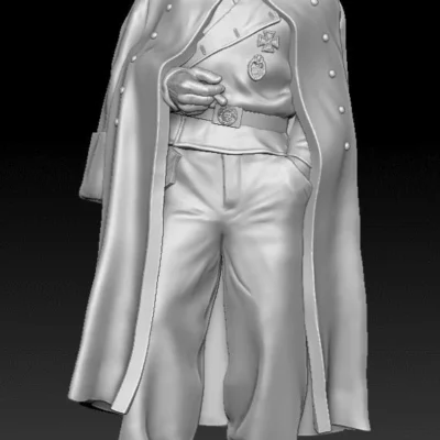 German officer smoking