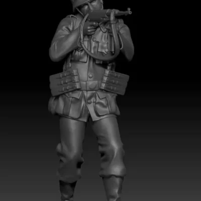 German soldier shooting standing AS