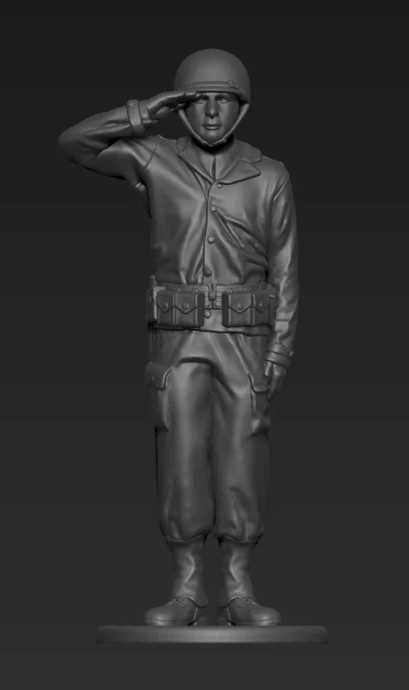 American soldier saluting AS