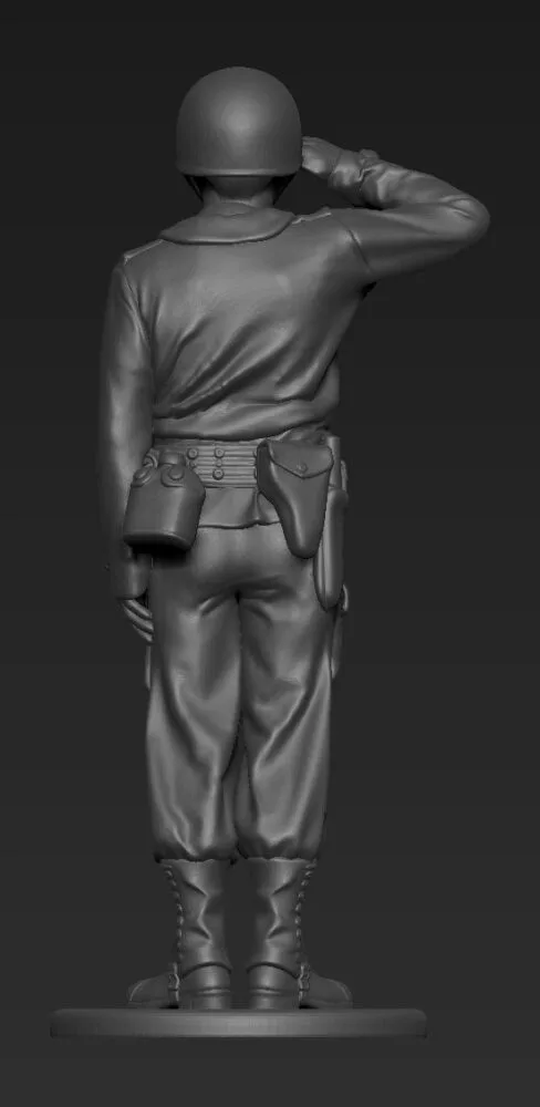 American soldier saluting AS - Image 2