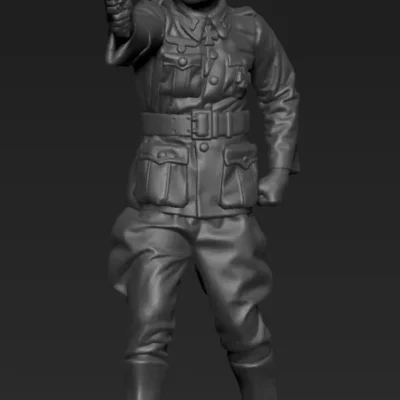 German Officer shooting Standing AS