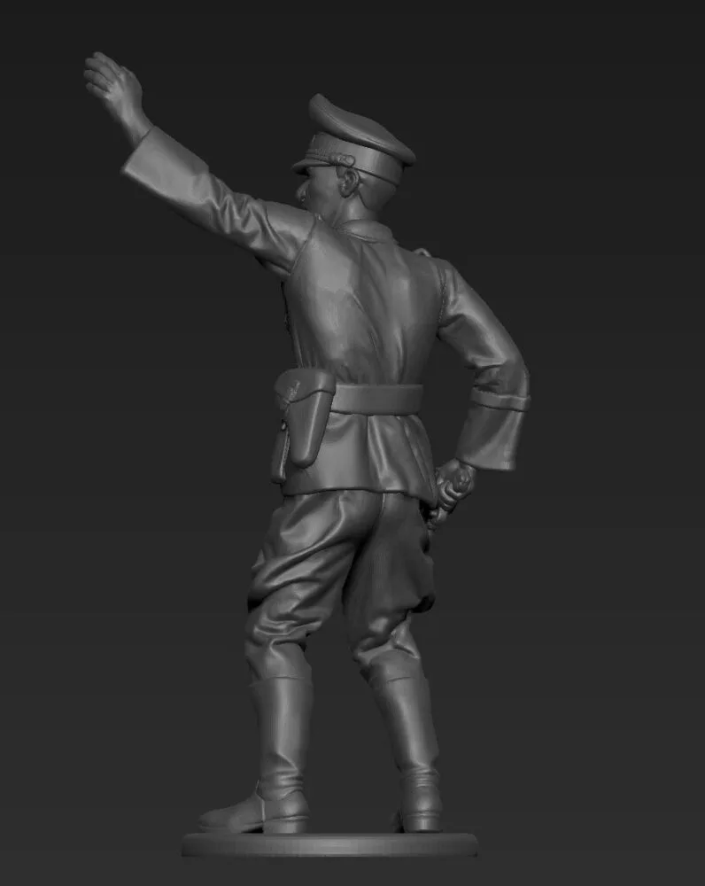 German Officer signing warning AS - Image 2