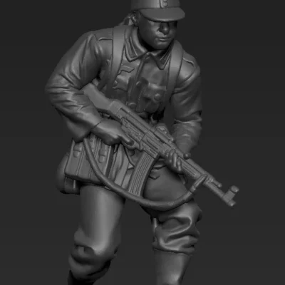 German soldier sneaking with sturmgewehr 44 AS