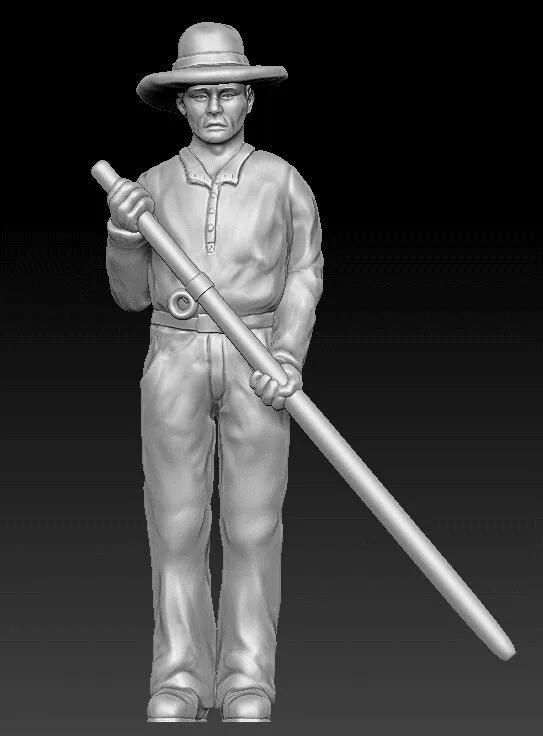 Standing with hand spike, Slouch Hat