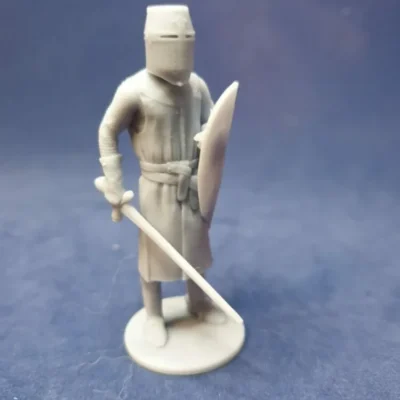 Medieval crusader standing ready AS