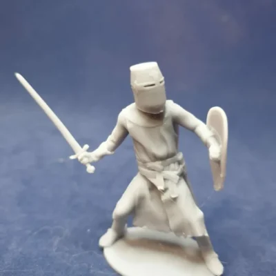 Medieval crusader prepare to strike AS