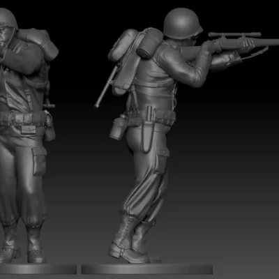 American soldier ww2 shooting v2 A5 AS