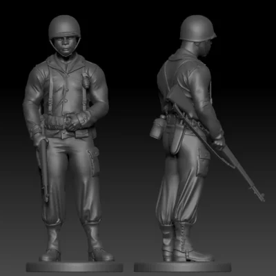 American soldier ww2 stand guard A5 AS
