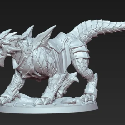 Armored Dragonlin standing AG